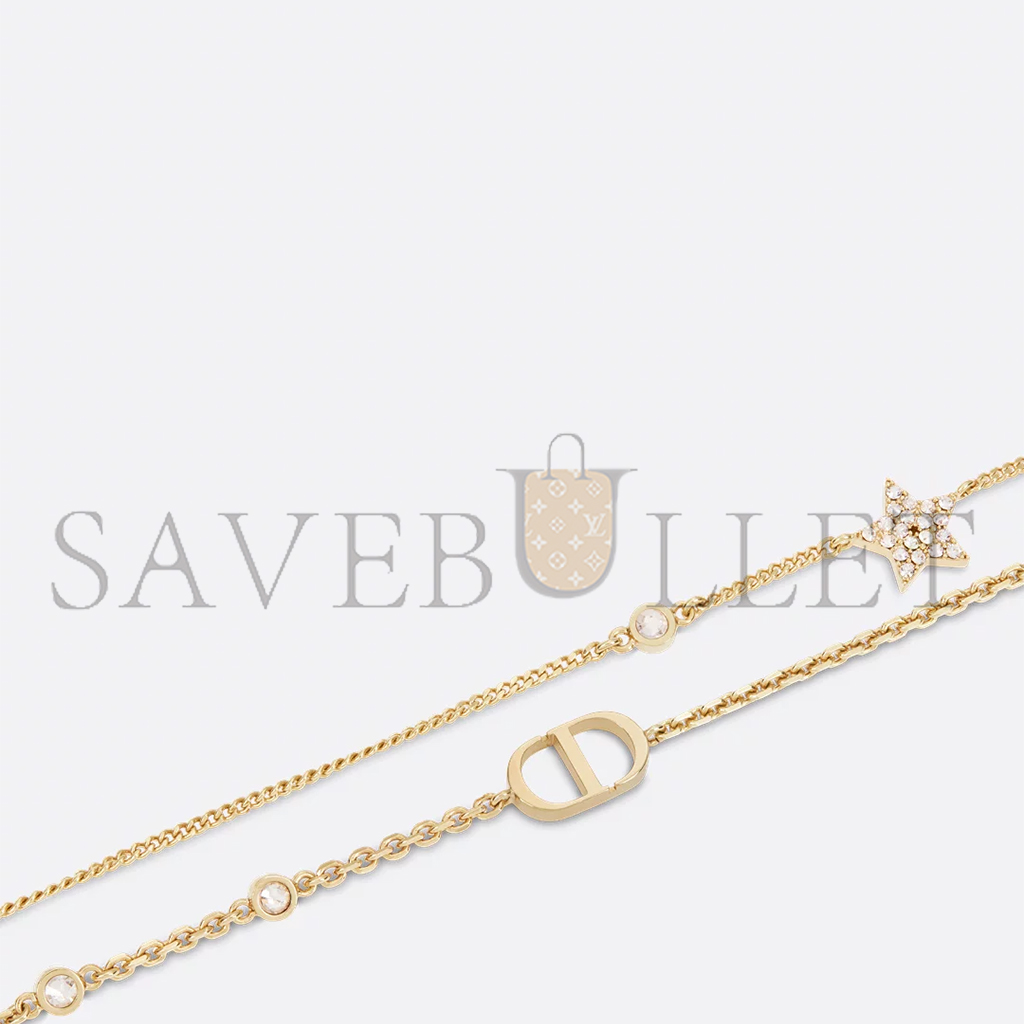 DIOR PETIT CD DOUBLE CHAIN NECKLACE N1155PMTCY_D301